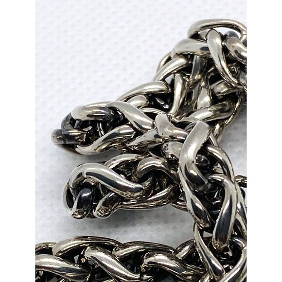 David Yurman Albion Double Chain Wheat Onyx Necklace Sterling Silver 925 14K 585 - Picture 15 of 16